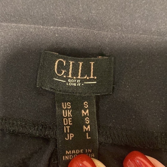 GILI Black Knit Flared Pull-on Pants - Picture 3 of 6